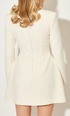 Aurora | Coat Dress with White Pleated Line - Lumina Vancouver - Lumina Vancouver