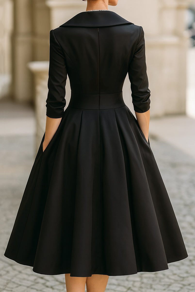 Aurora | Vintage Satin Midi Dress - Lumina Vancouver - Lumina Vancouver