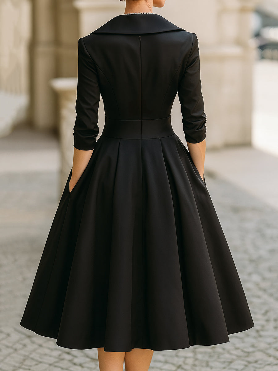 Aurora | Vintage Satin Midi Dress - Lumina Vancouver - Lumina Vancouver