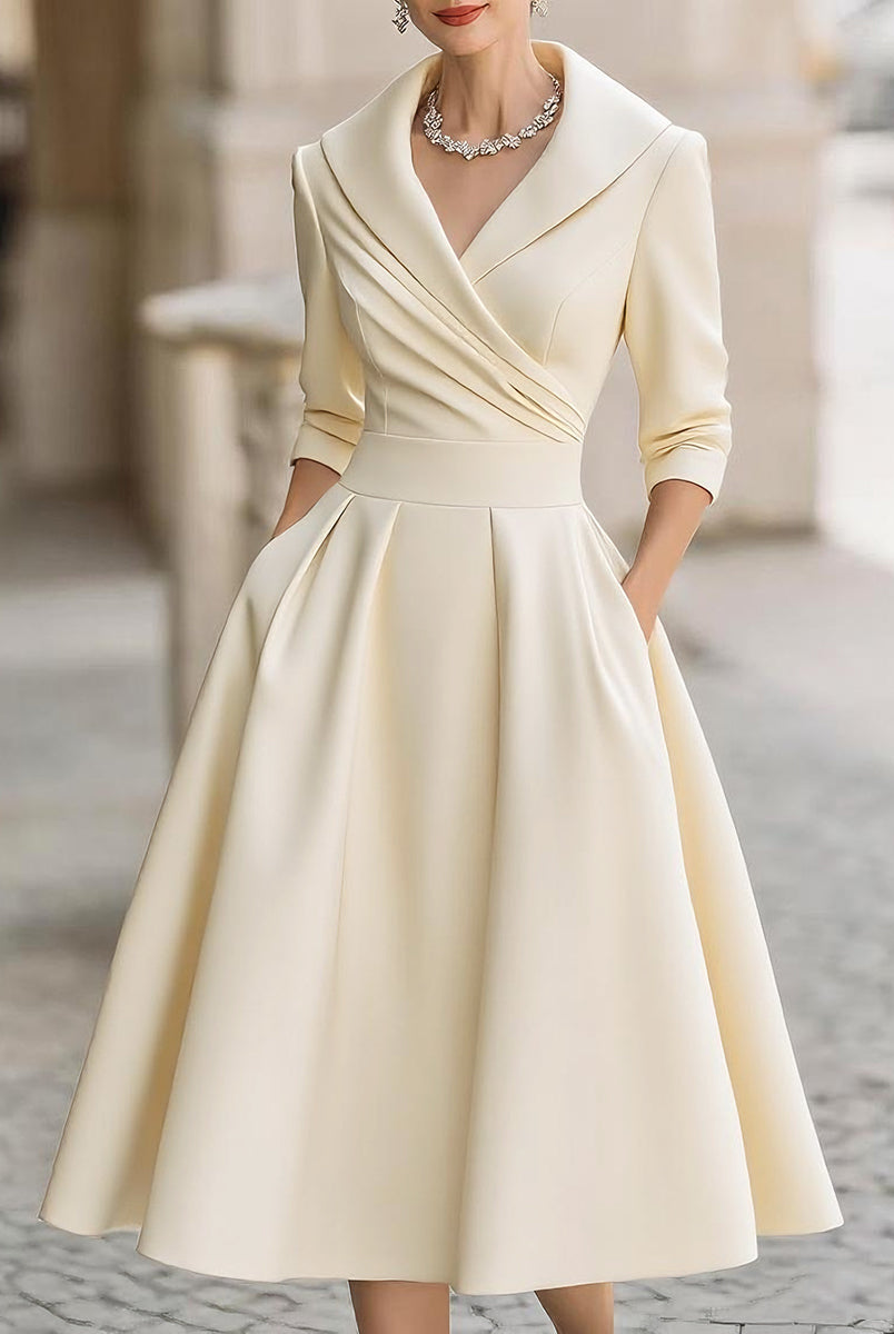 Aurora | Vintage Satin Midi Dress - Lumina Vancouver - Lumina Vancouver
