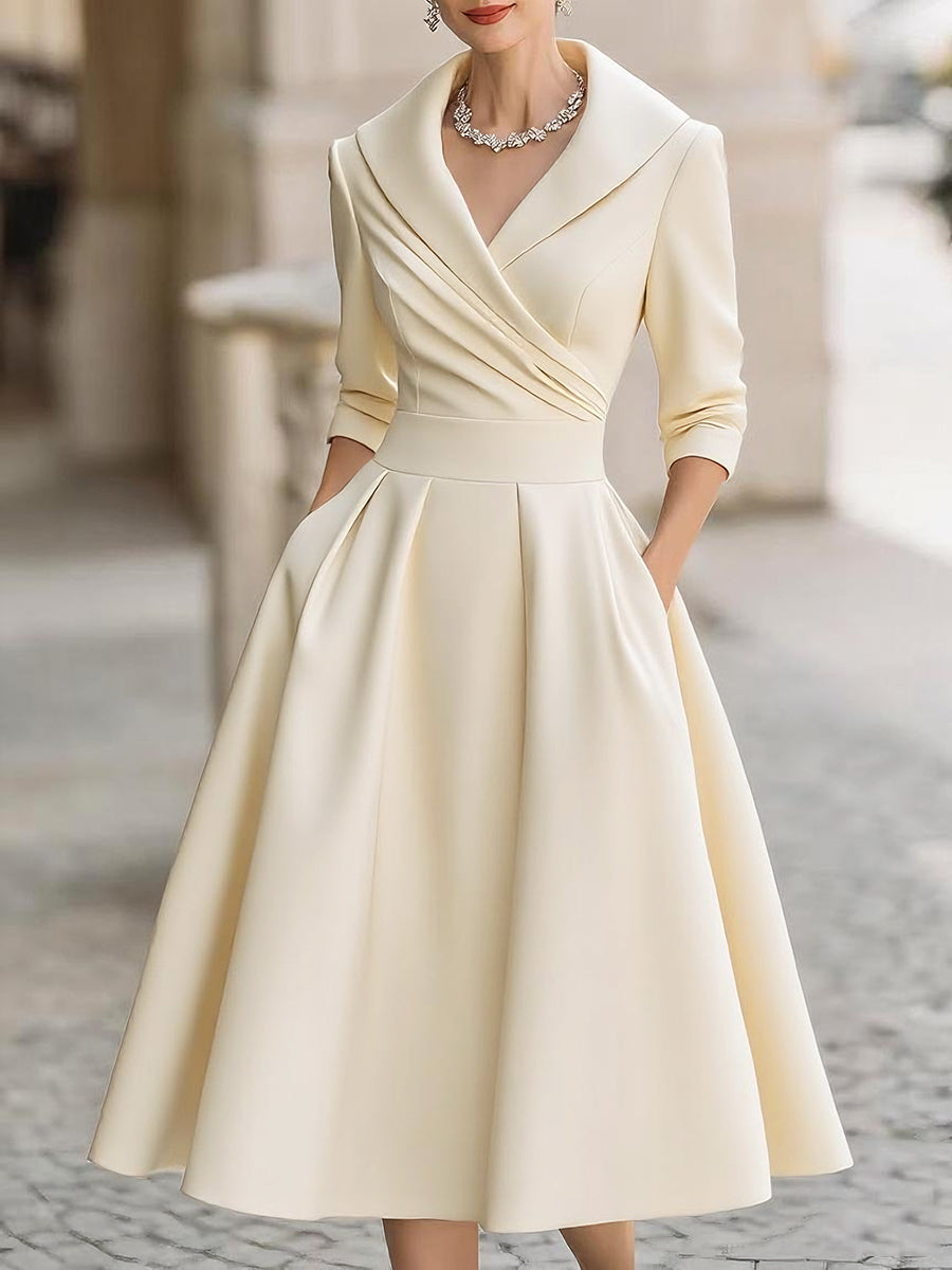 Aurora | Vintage Satin Midi Dress - Lumina Vancouver - Lumina Vancouver