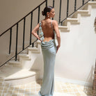 Pauline - Elegant Sultry Backless Maxi Dress.