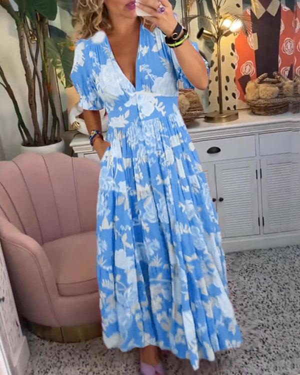 FLORIANA™ - Vibrant Floral Dress.