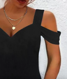 Avril™ - Chic Off-Shoulder Dress.