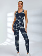 Hot Tie-dye Cross Back Jumpsuit.