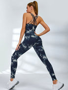 Hot Tie-dye Cross Back Jumpsuit.