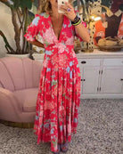 FLORIANA™ - Vibrant Floral Dress.