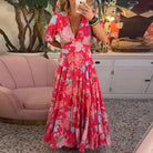 FLORIANA™ - Vibrant Floral Dress.