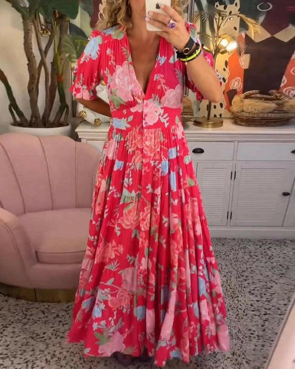 FLORIANA™ - Vibrant Floral Dress.