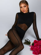 Sexy Mesh Jumpsuit.