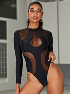 Sexy Sheer Mesh Bodysuit.