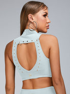 Cutout V Shape Waist Backless Skirt Suit Lumina Vancouver