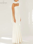 Adriana - Fashion Strapless One Shoulder Fishtail Maxi Dress - Lumina Vancouver