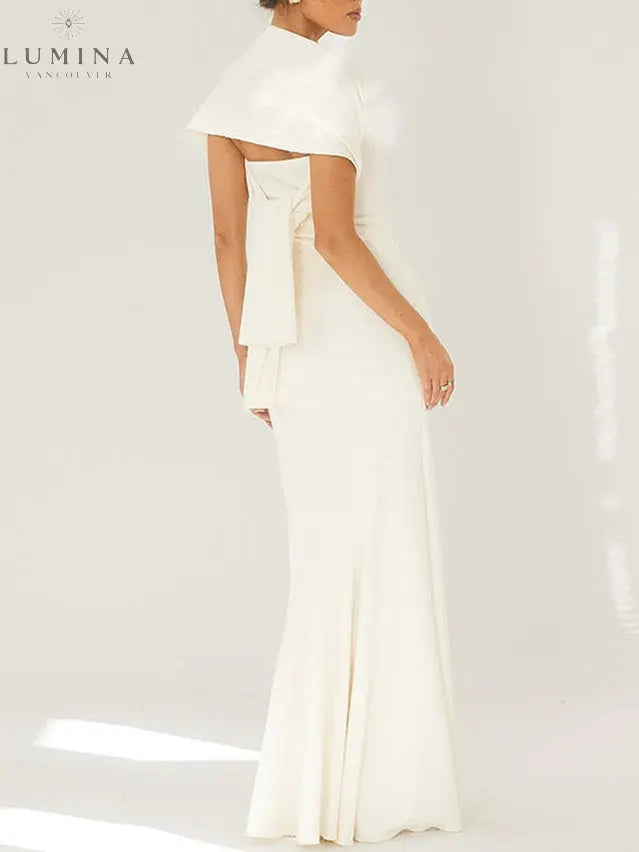 Adriana - Fashion Strapless One Shoulder Fishtail Maxi Dress - Lumina Vancouver