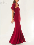 Adriana - Fashion Strapless One Shoulder Fishtail Maxi Dress - Lumina Vancouver