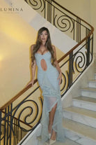 Amber - Cut-Out Ruffle Maxi Dress Lumina Vancouver