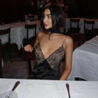 Anissa - Spliced-Lace Mesh Maxi Dress Lumina Vancouver