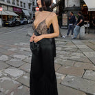 Anissa - Spliced-Lace Mesh Maxi Dress Lumina Vancouver