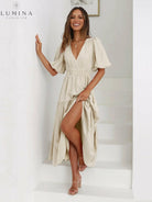 Avalon - Dress with Puff Sleeves Lumina Vancouver