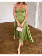 Bianca - Chic Strapless Midi Dress