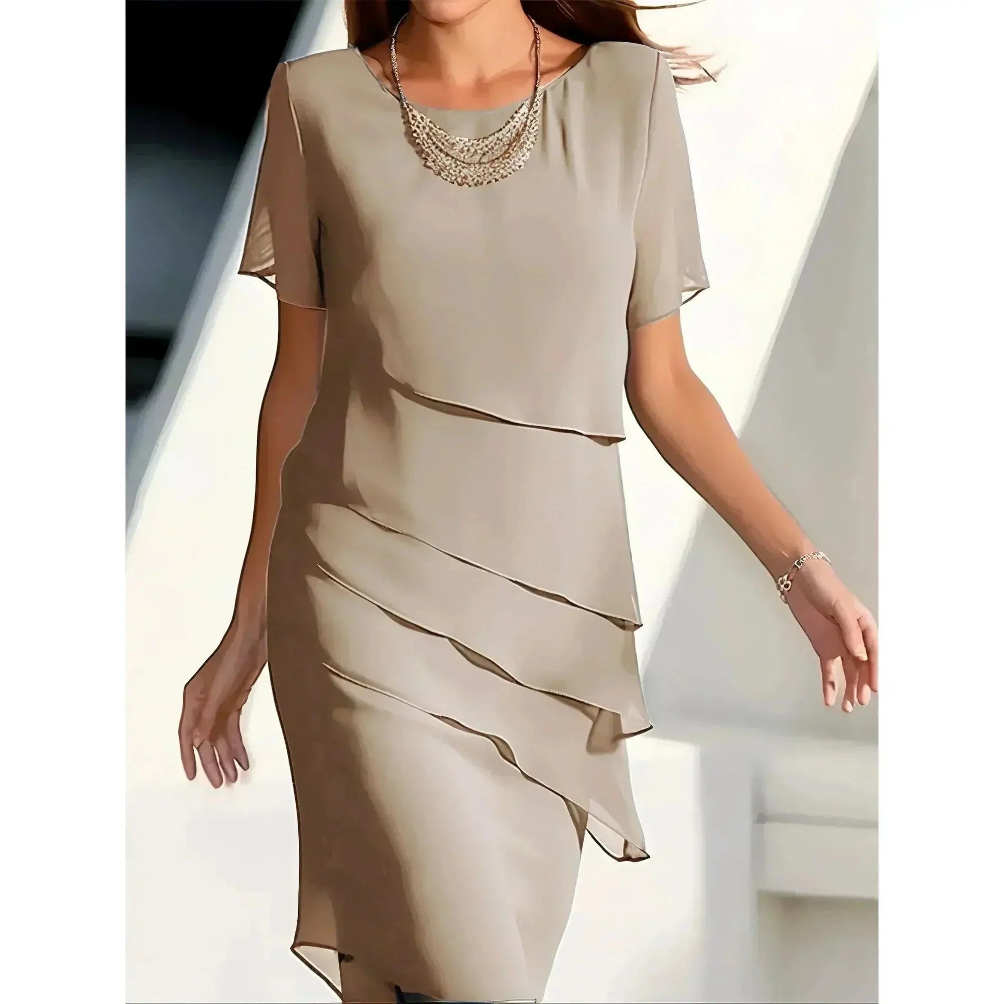 Becci | Elegant Dress with Tummy-Flattering Design - Lumina Vancouver
