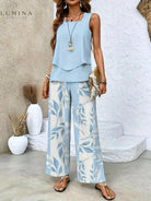 Camille - Twill Stripe Vest And Pants Set - Lumina Vancouver