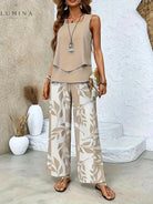 Camille - Twill Stripe Vest And Pants Set - Lumina Vancouver