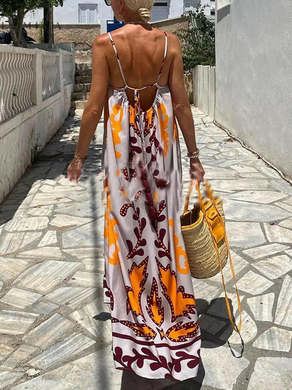 Charlie - Printed Sleeveless Maxi Dress - Lumina Vancouver