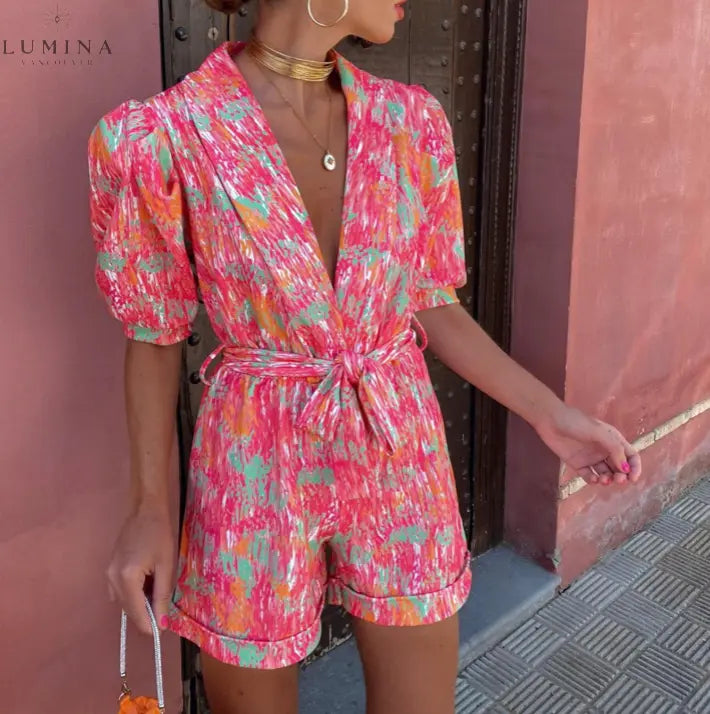 Clarissa - Trendy V-Neck Jumpsuit - Lumina Vancouver