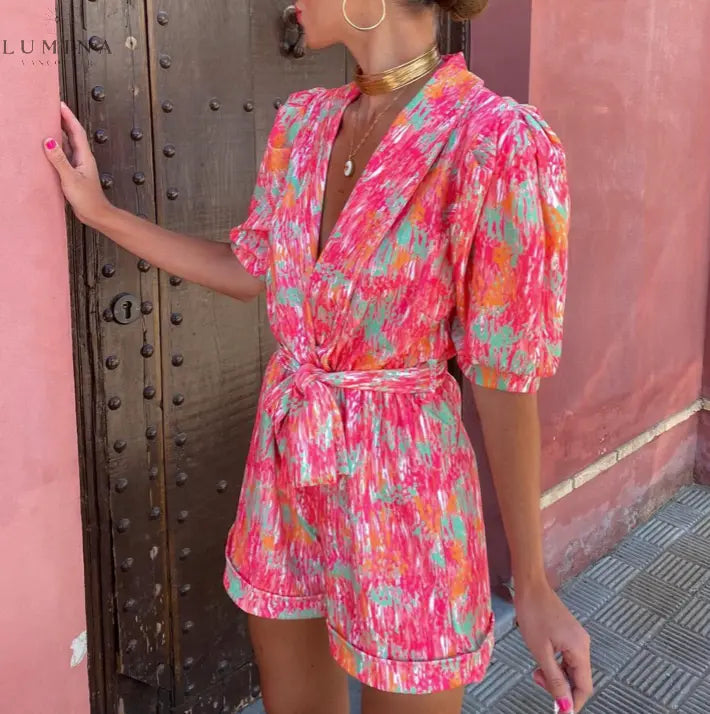 Clarissa - Trendy V-Neck Jumpsuit - Lumina Vancouver