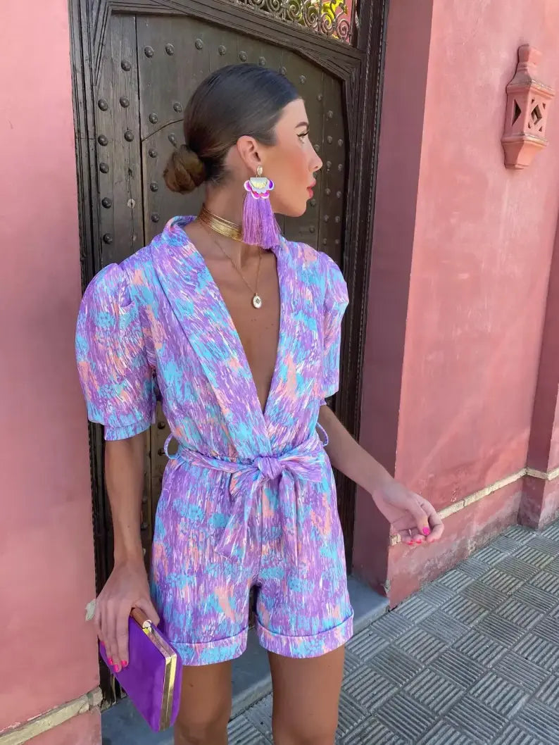 Clarissa - Trendy V-Neck Jumpsuit - Lumina Vancouver