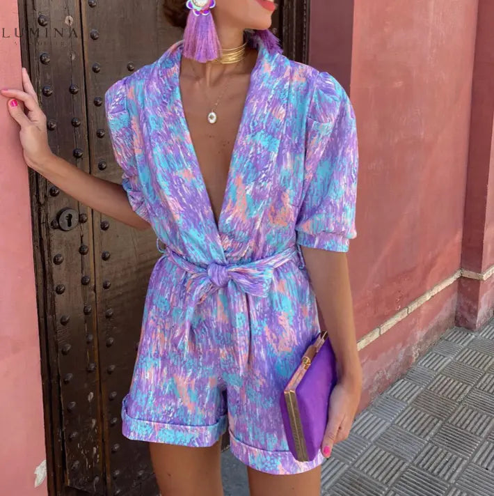 Clarissa - Trendy V-Neck Jumpsuit - Lumina Vancouver