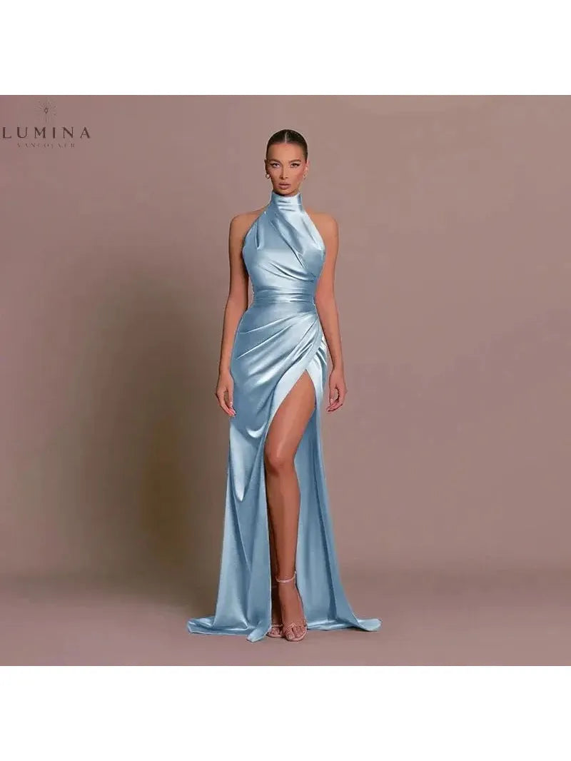 Cleo | Sleek Slit Gown