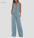 Ella - Vest & Wide Pants Set (Almost sold out) - Lumina Vancouver