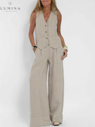 Ella - Vest & Wide Pants Set (Almost sold out) - Lumina Vancouver