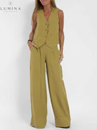 Ella - Vest & Wide Pants Set (Almost sold out) - Lumina Vancouver