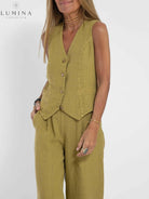 Ella - Vest & Wide Pants Set (Almost sold out) - Lumina Vancouver