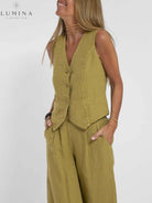 Ella - Vest & Wide Pants Set (Almost sold out) - Lumina Vancouver