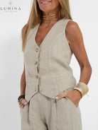 Ella - Vest & Wide Pants Set (Almost sold out) - Lumina Vancouver