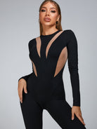Fashion “Flame” Mesh Jumpsuit
