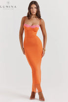 Fay - Contrast Lace Slit Maxi Dress Lumina Vancouver