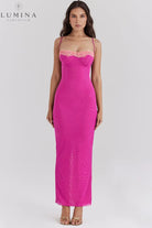 Fay - Contrast Lace Slit Maxi Dress Lumina Vancouver