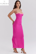 Fay - Contrast Lace Slit Maxi Dress Lumina Vancouver