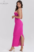 Fay - Contrast Lace Slit Maxi Dress Lumina Vancouver
