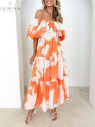 Fiore - Unique Floral Print Patchwork Up Pleated Maxi Dress - Lumina Vancouver