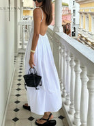 Jolina - Casual Backless Maxi Dress - Lumina Vancouver