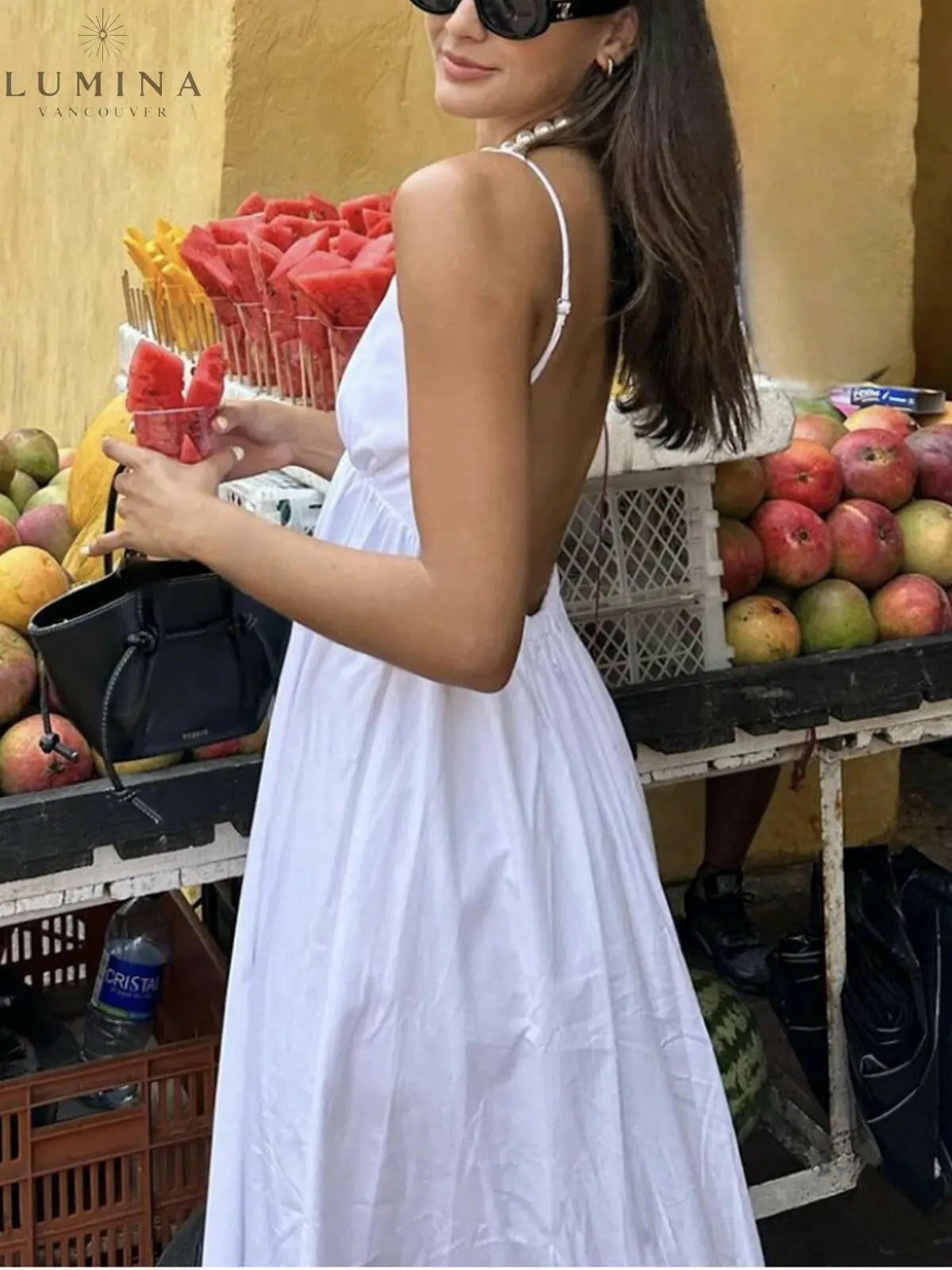 Jolina - Casual Backless Maxi Dress - Lumina Vancouver