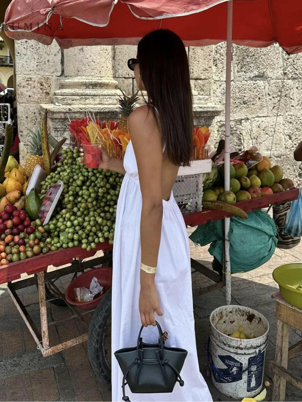 Jolina - Casual Backless Maxi Dress - Lumina Vancouver