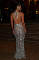 Kaesia - Sequins Backless Knot Maxi Dress Lumina Vancouver