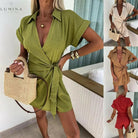 Karina - Sleek Wrap V-Neck Romper - Lumina Vancouver
